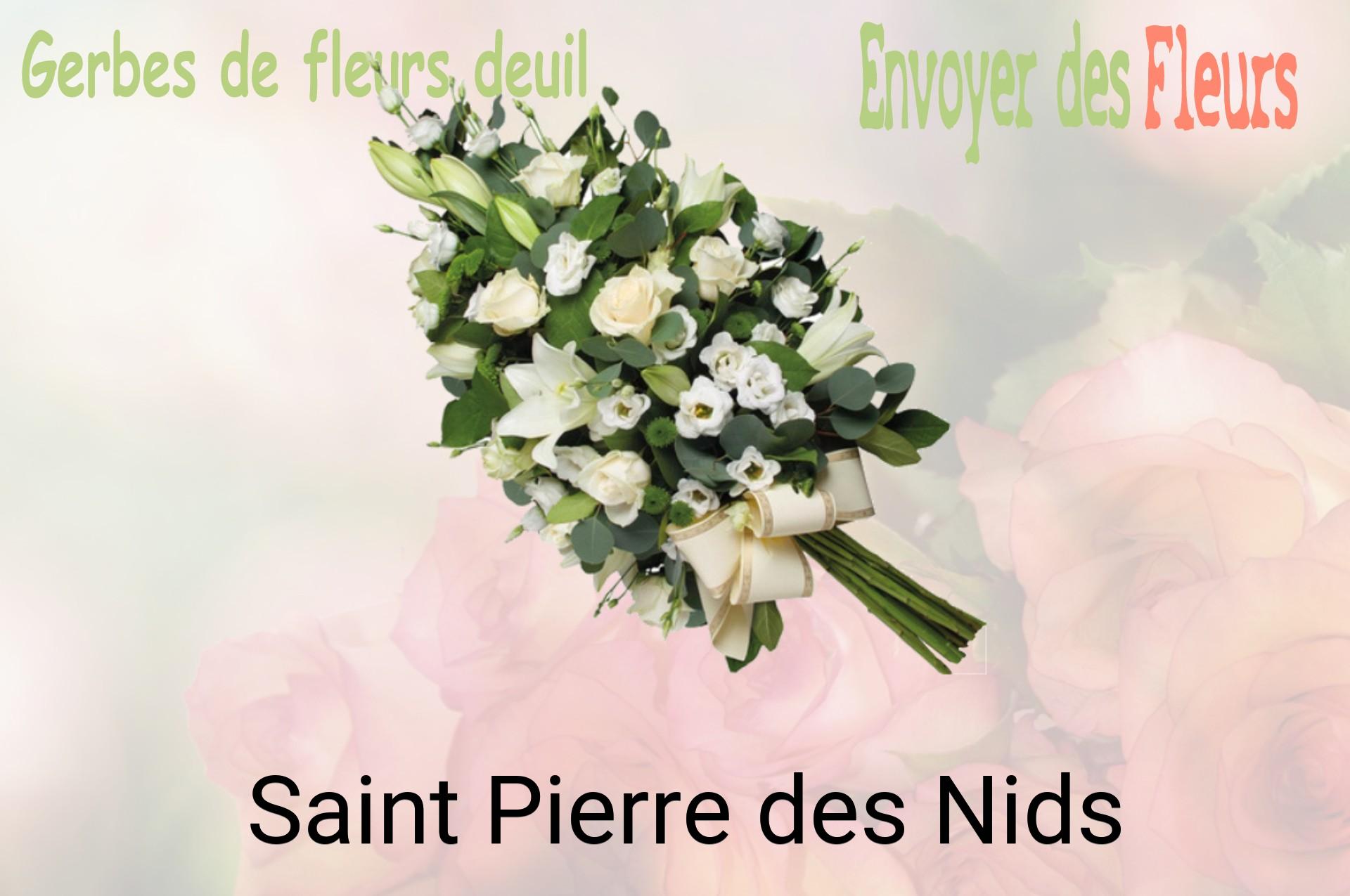 Gerbe de fleurs de deuil livrée à Saint-Pierre-des-Nids